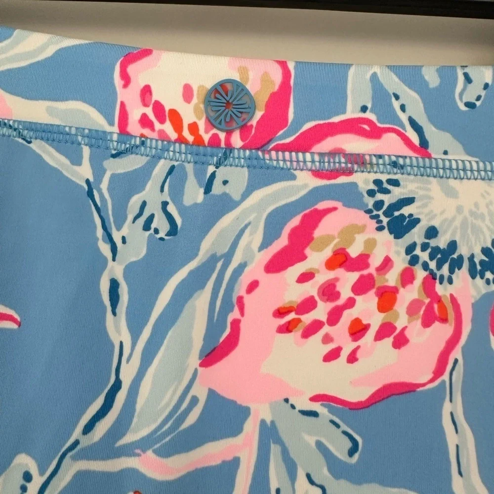 Lilly Pulitzer Blue and Pink Floral Skirt